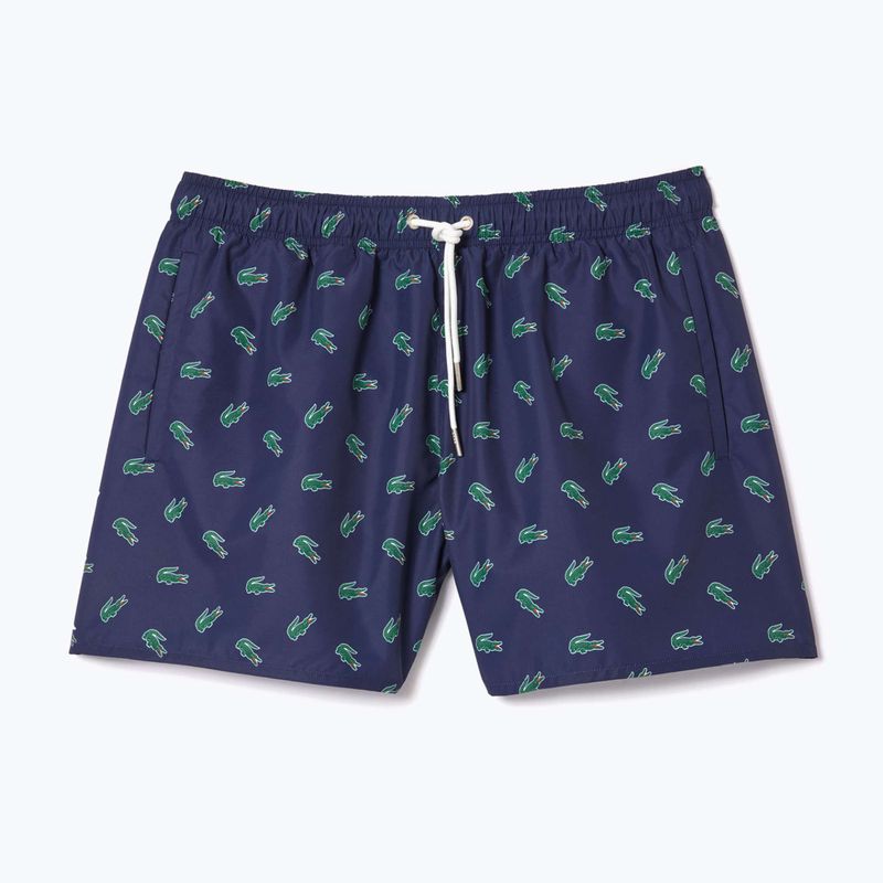Pánske plavecké šortky Lacoste MH7188 navy blue/multico 5