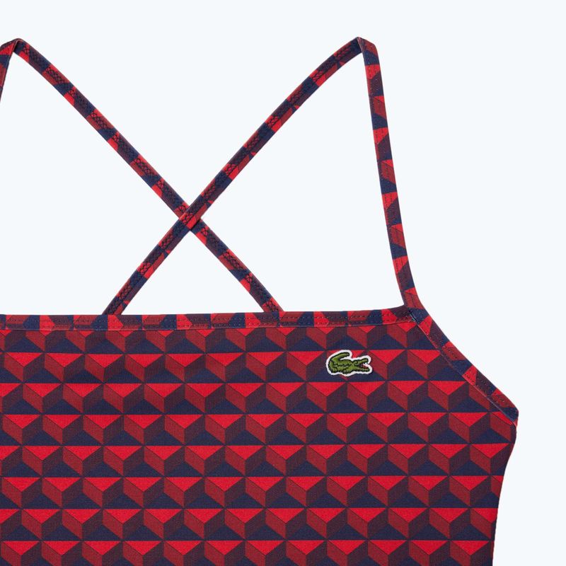 Dámske jednodielne plavky Lacoste MF7264 penumbra / alizarin / red 2