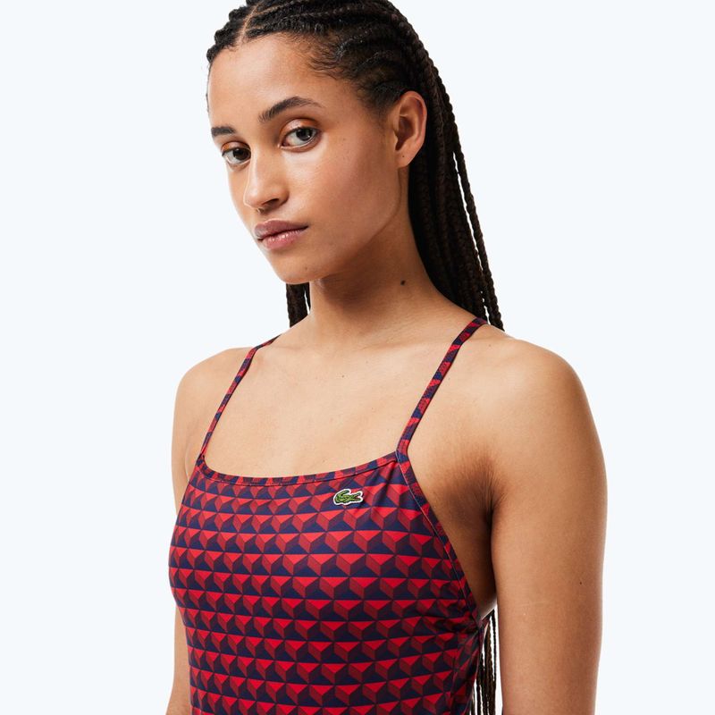 Dámske jednodielne plavky Lacoste MF7264 penumbra / alizarin / red 5