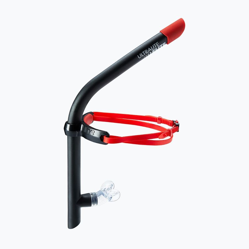 TYR Ultralite Snorkel Elite predná plavecká trubica čierna a červená LSNKLELT_1 4