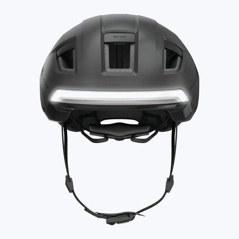 Cyklistická prilba s ukazovateľmi smeru ABUS Hyp-E volcano titan 5