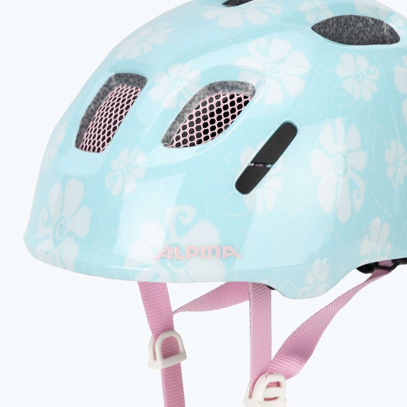 Detská cyklistická prilba Alpina Ximo 2 Jr aqua rose flower gloss 8