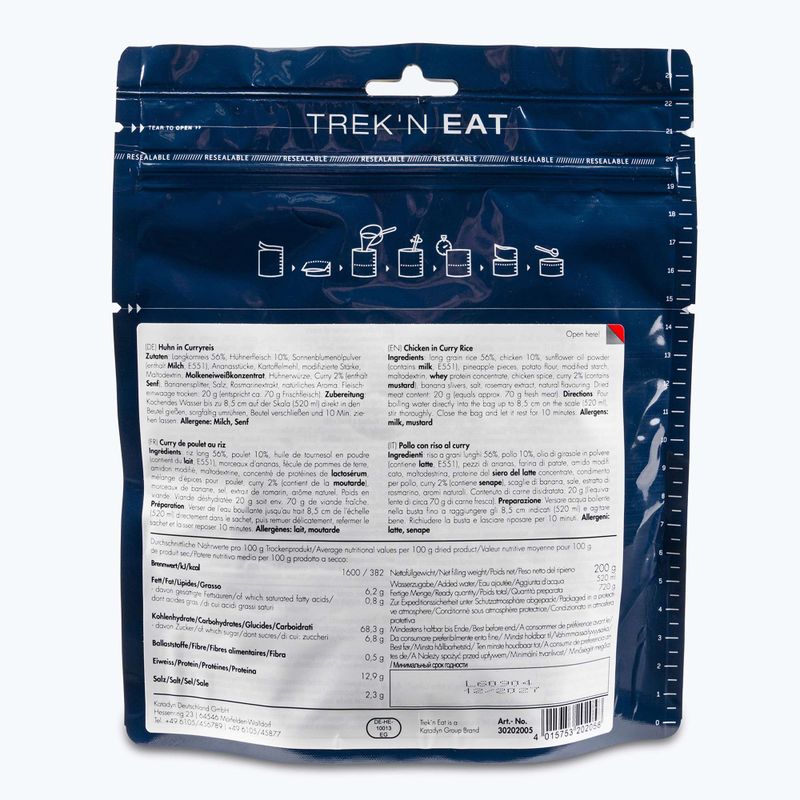 Mrazom sušené potraviny Trek'n Eat Kuracie mäso v kari omáčke s ryžou 2