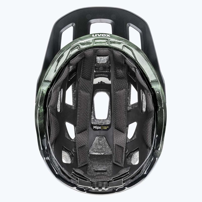 Cyklistická prilba UVEX React MIPS moss green/black matt 11