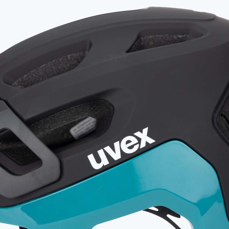 Cyklistická prilba UVEX React black/teal matt 8