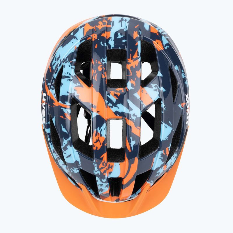 Detská cyklistická prilba UVEX Air Wing 2 papaya/bubble blue 6