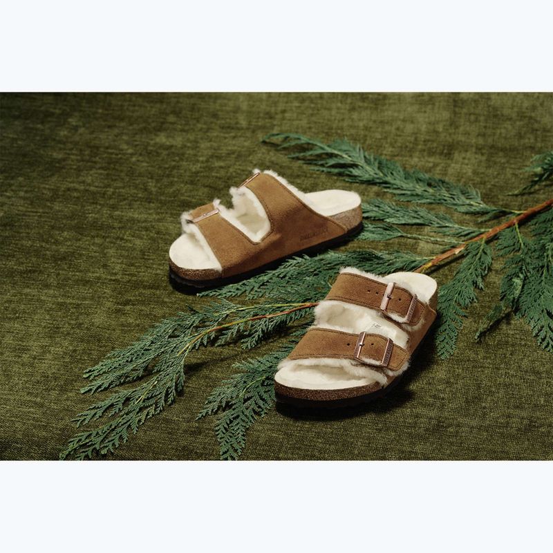 Šľapky BIRKENSTOCK Arizona Shearling SL Regular mink 8
