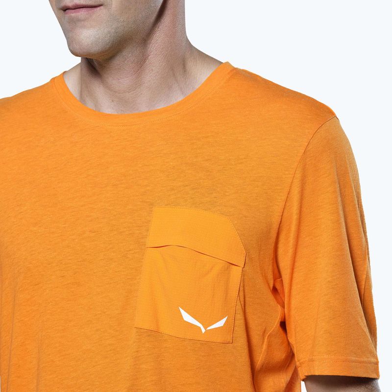 Pánske trekové tričko Salewa Agner Hemp/Dst turmeric 4