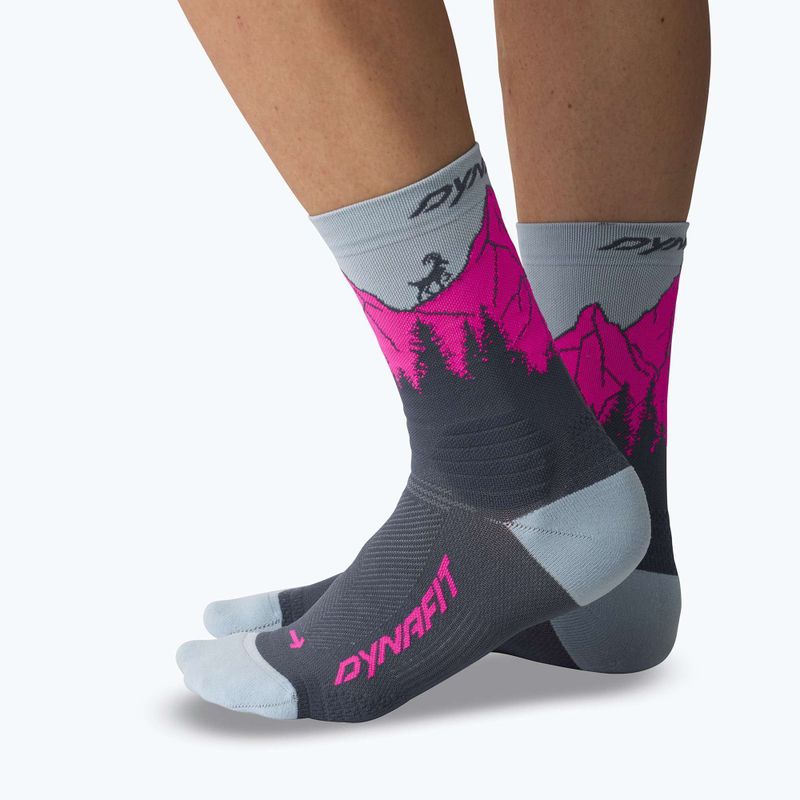 Ponožky DYNAFIT Traverse Crew cinder pink glo/6070 7