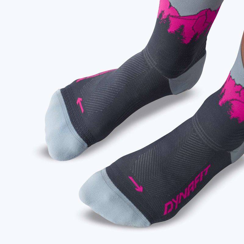 Ponožky DYNAFIT Traverse Crew cinder pink glo/6070 8