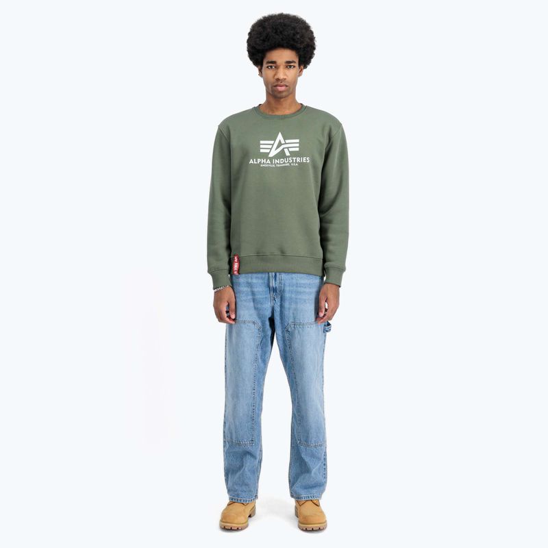 Alpha Industries pánska mikina Basic dark olive 2