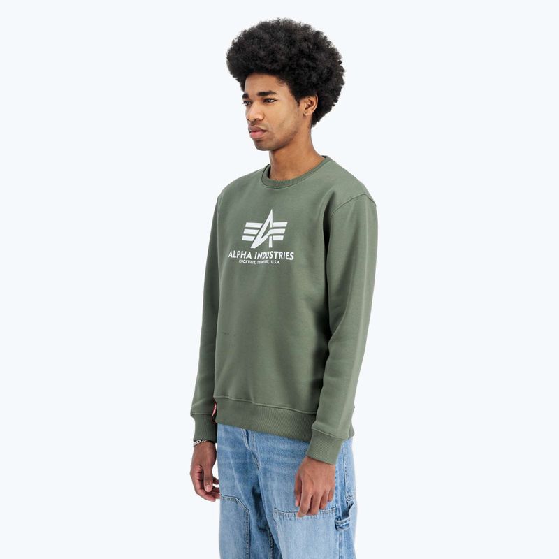 Alpha Industries pánska mikina Basic dark olive 4