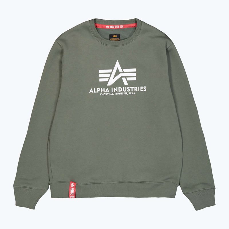 Alpha Industries pánska mikina Basic dark olive 7