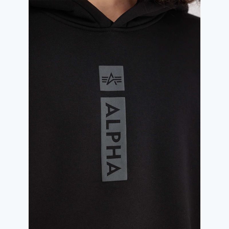 Pánska mikina Alpha Industries Puff Print Hoodie black 5