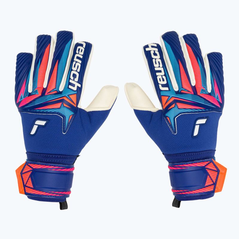 Detské brankárske rukavice Reusch Attrakt Gold X NC Junior sharp blue/white/shocking orange 2