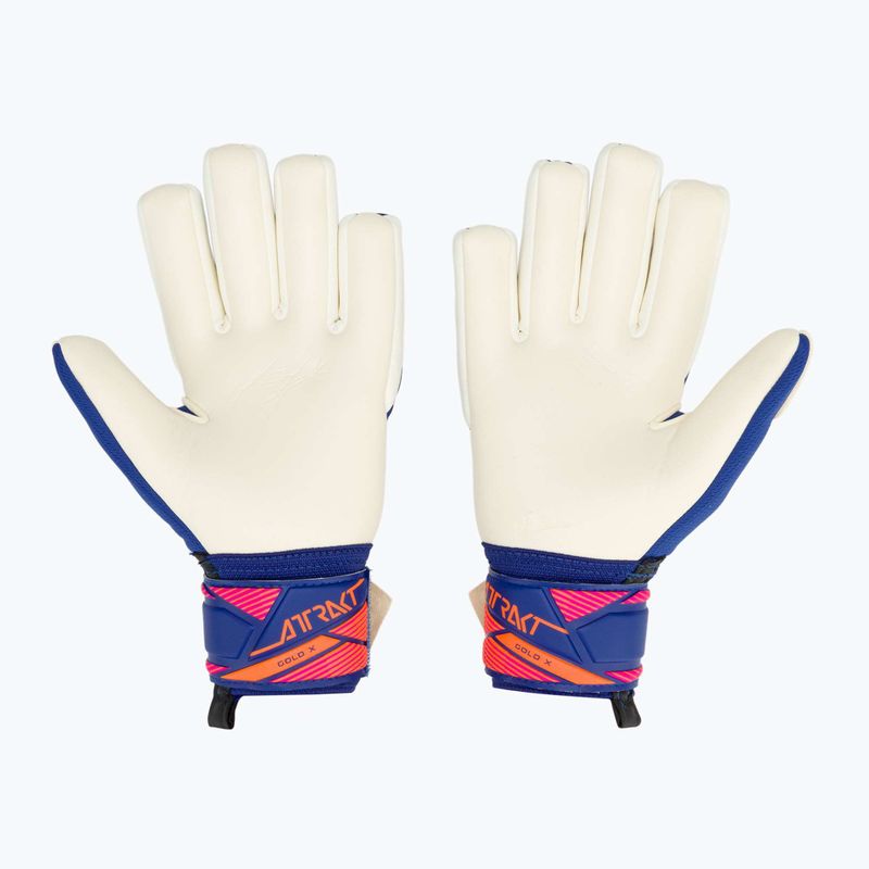Detské brankárske rukavice Reusch Attrakt Gold X NC Junior sharp blue/white/shocking orange 3