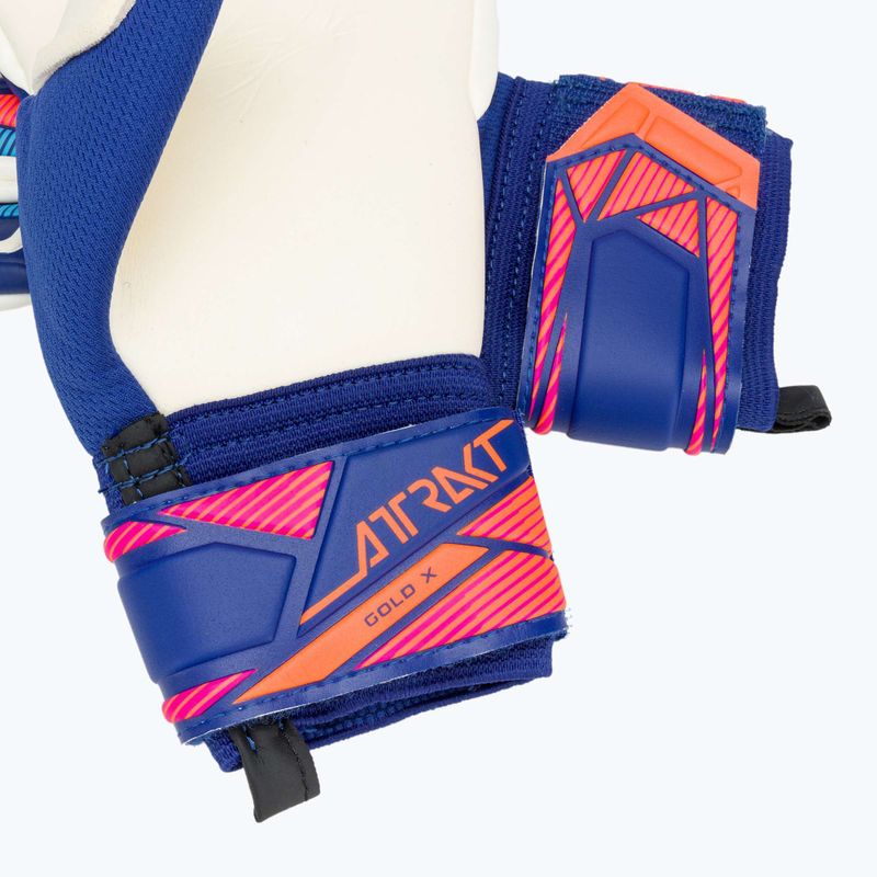 Detské brankárske rukavice Reusch Attrakt Gold X NC Junior sharp blue/white/shocking orange 5