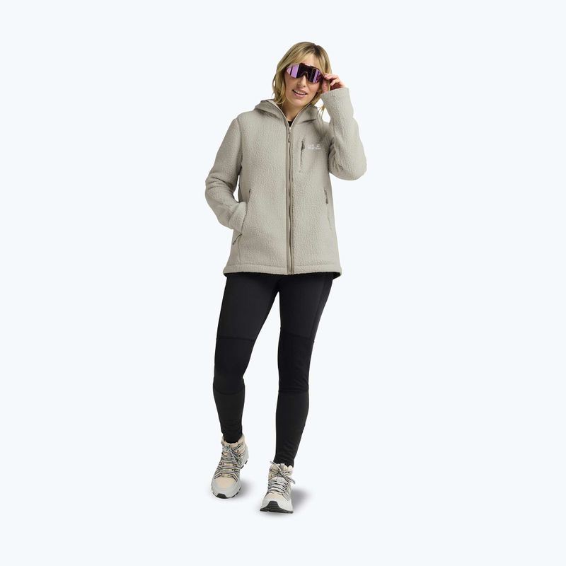 Dámská fleecová mikina Jack Wolfskin Cradle Mountain Pile Full Zip pale sand 2