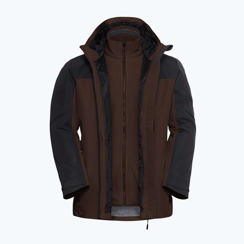 Pánska bunda 3v1 Jack Wolfskin Taubenberg 3In1 hot chocolate 12