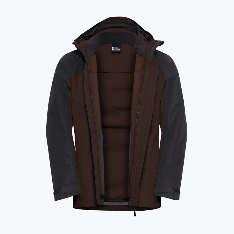 Pánska bunda 3v1 Jack Wolfskin Taubenberg 3In1 hot chocolate 13