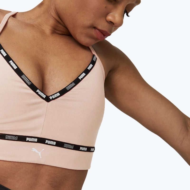 PUMA Low Impact Puma Strong Strappy fitness podprsenka ružová 522225 66 4
