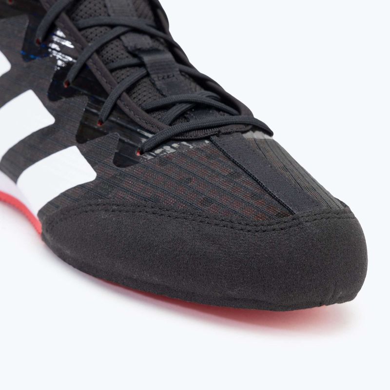 Boxerské topánky adidas Box Hog 4 core black/cloud white/pure ruby 7
