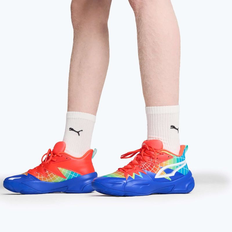 Pánska basketbalová obuv PUMA Genetics Marcus Smart royal sapphire/red blast 4