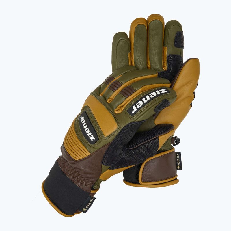 Pánske lyžiarske rukavice ZIENER Guard GTX + Gore Grip PR alpine dark/brown 2