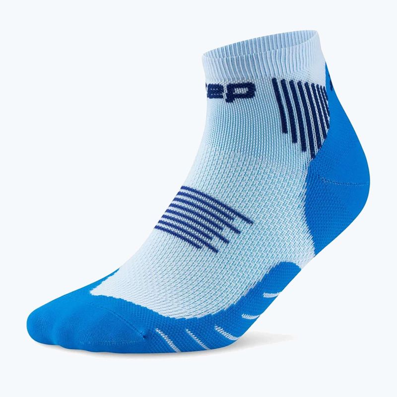 Dámske kompresné ponožky CEP Run Low Cut 5.0 blue/ice 2