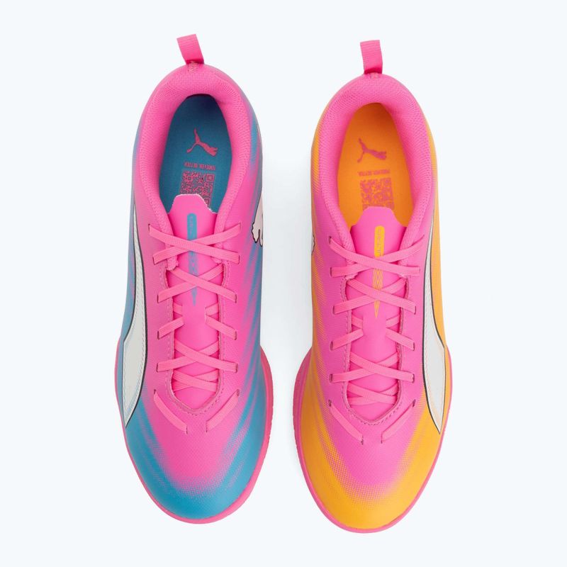 Detské kopačky  PUMA Ultra 6 Play It Jr poison pink/puma wht/sun stream/bright aqua/puma blk 5