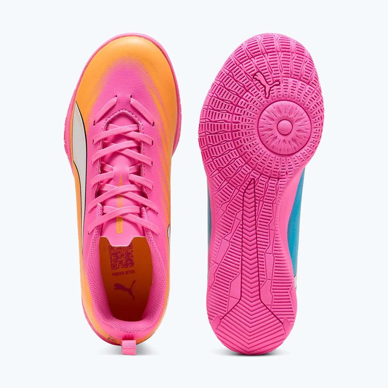 Detské kopačky  PUMA Ultra 6 Play It Jr poison pink/puma wht/sun stream/bright aqua/puma blk 11