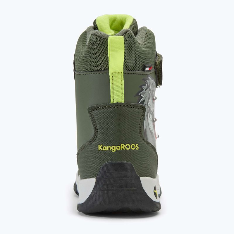 Juniorské snehule KangaROOS K-MJ Edison EV RTX SL olive / limetta dino 6