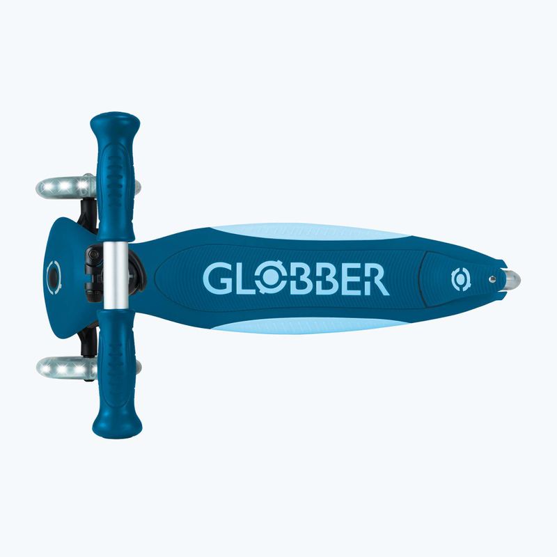 Detská trojkolka Globber Primo Foldable Plus Lights benzínová modrá 5