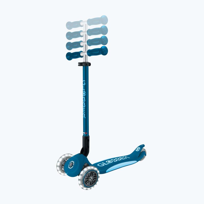 Detská trojkolka Globber Primo Foldable Plus Lights benzínová modrá 8