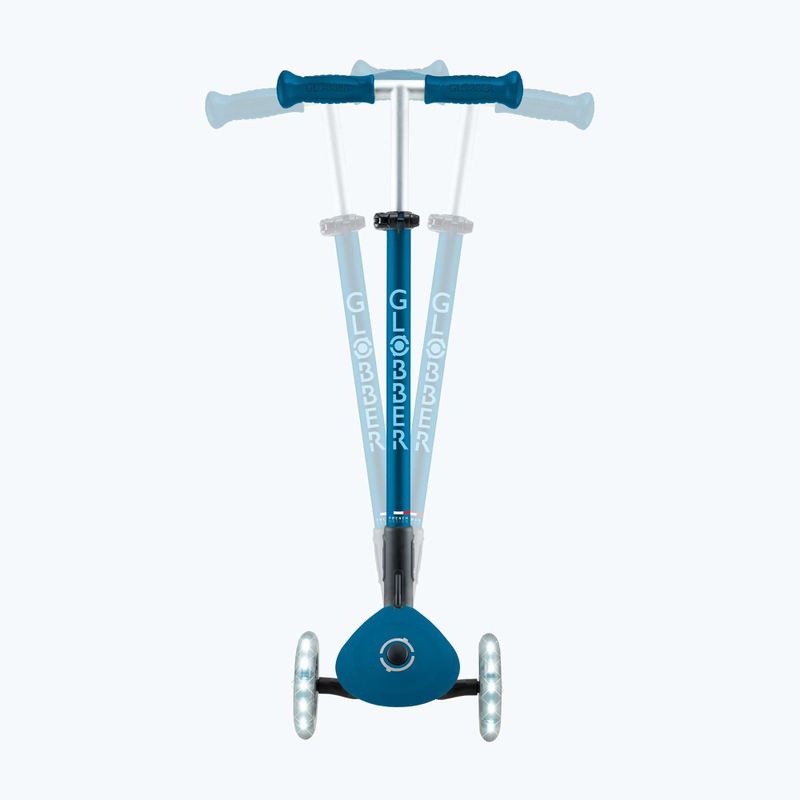 Detská trojkolka Globber Primo Foldable Plus Lights benzínová modrá 9