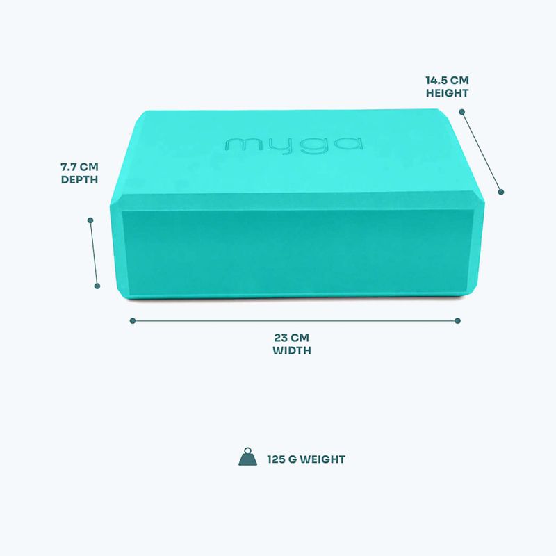 Jógový blok Myga Foam Block turquoise 3