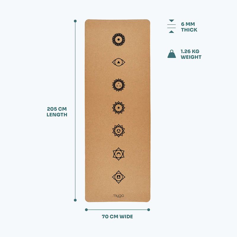 Podložka na jogu Myga Chakra XL 6 mm brown 7