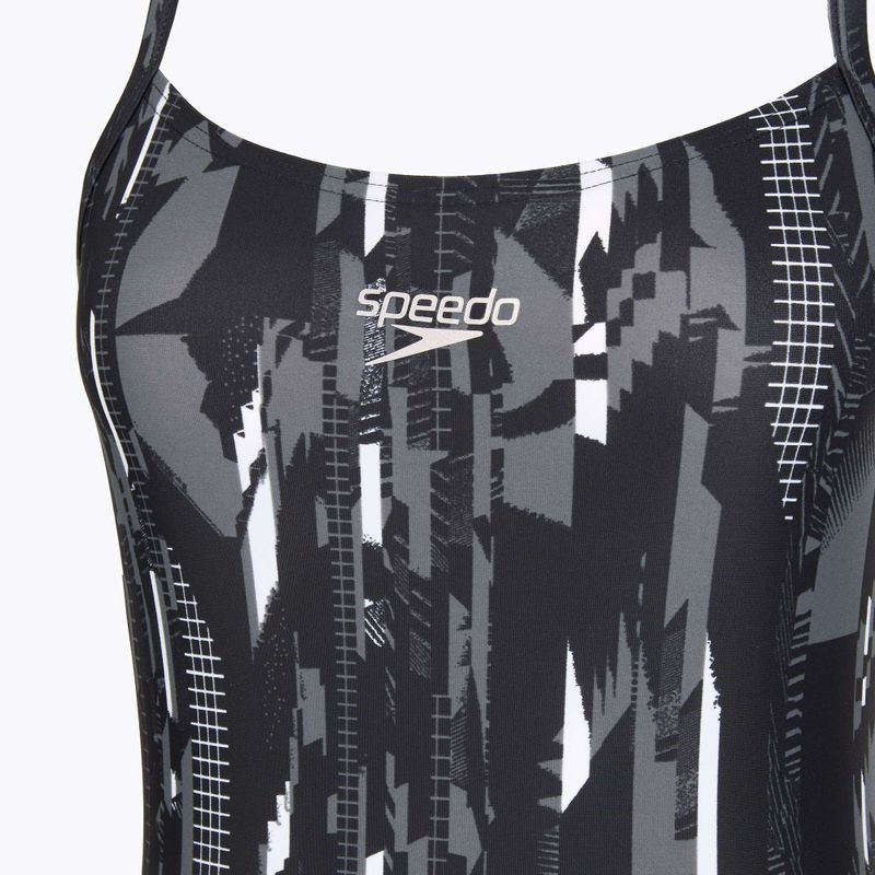 Dámske jednodielne plavky Speedo Allover Rippleback black 3