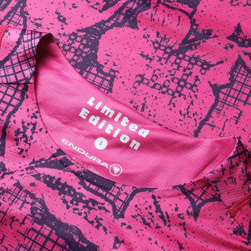 Dámsky cyklistický dres Endura Grid Floral Ltd W pink pop 9