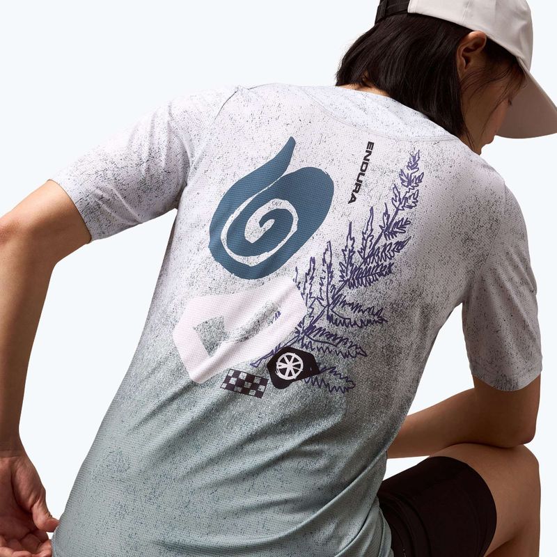 Dámsky cyklistický dres Endura Singletrack Print W aero blue 6