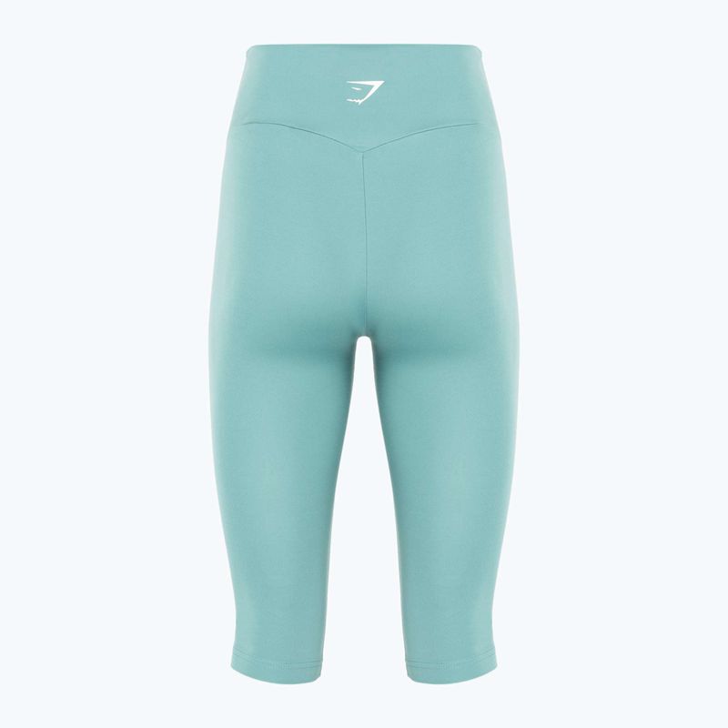 Dámske tréningové legíny Gymshark Training Cropped teal 2