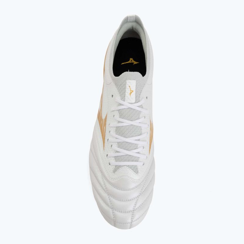 Futbalové kopačky Mizuno Morelia Neo IV Beta Elite Mix white/mp gold/cool gray 3c 5