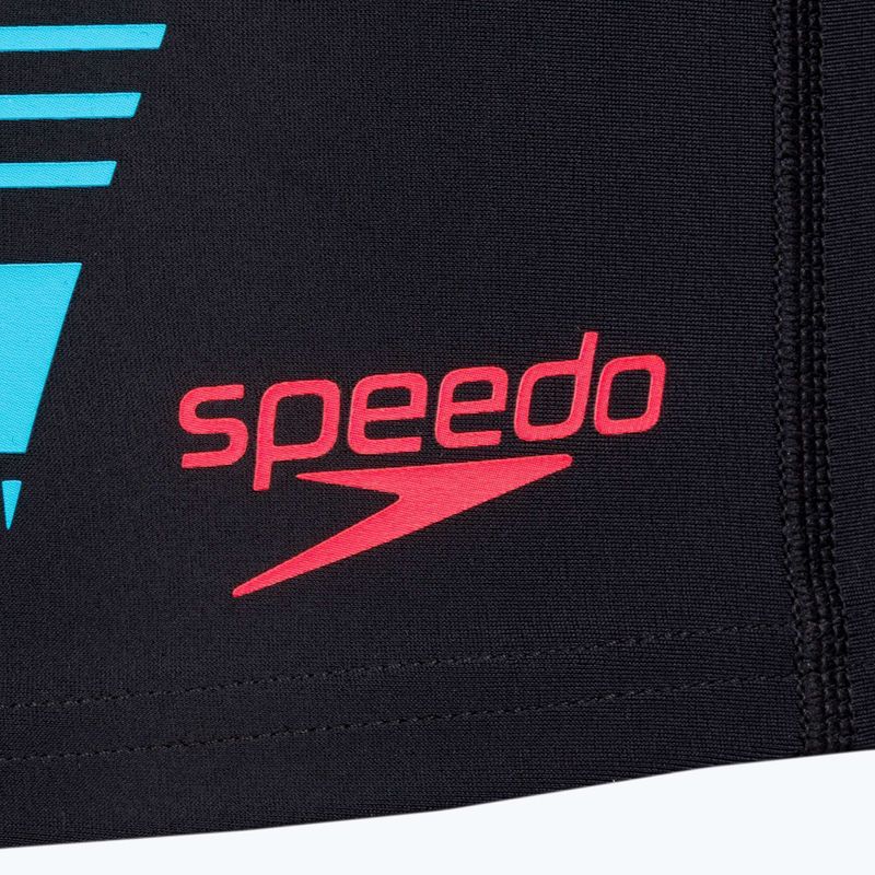 Pánske plavecké šortky Speedo Tech Print black/orange 3