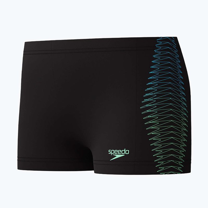 Detské plavecké boxerky Speedo Plastisol Placement Aquashort black/alfalfa green 3