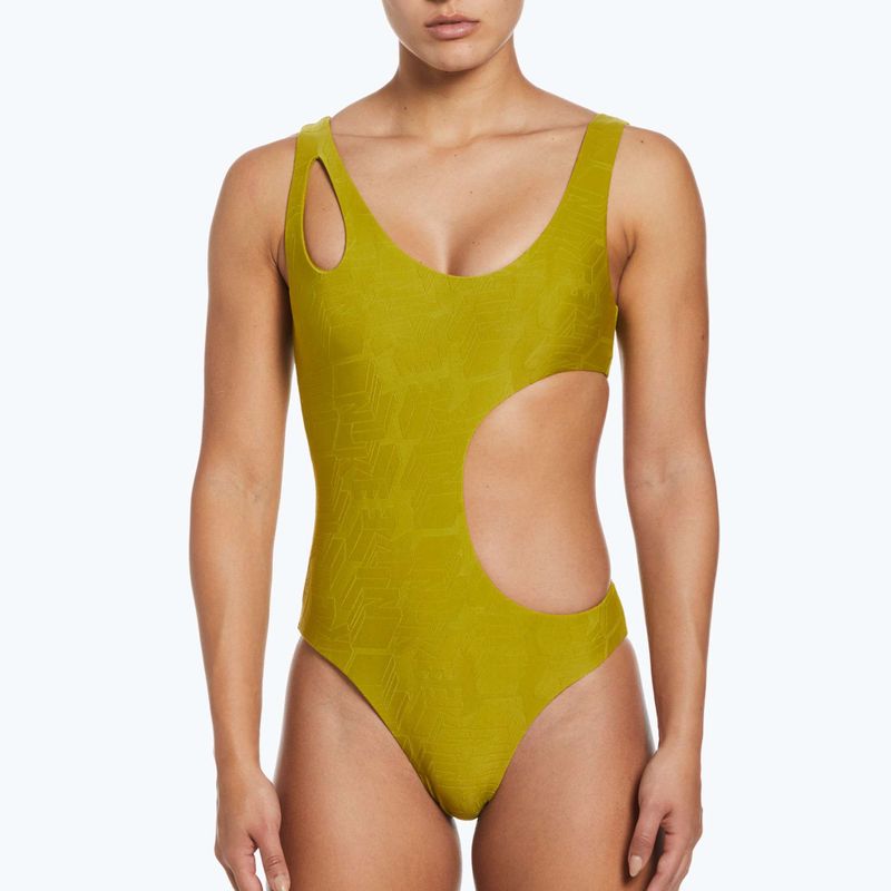 Dámske jednodielne plavky Nike Block Texture gold NESSD288-314 4
