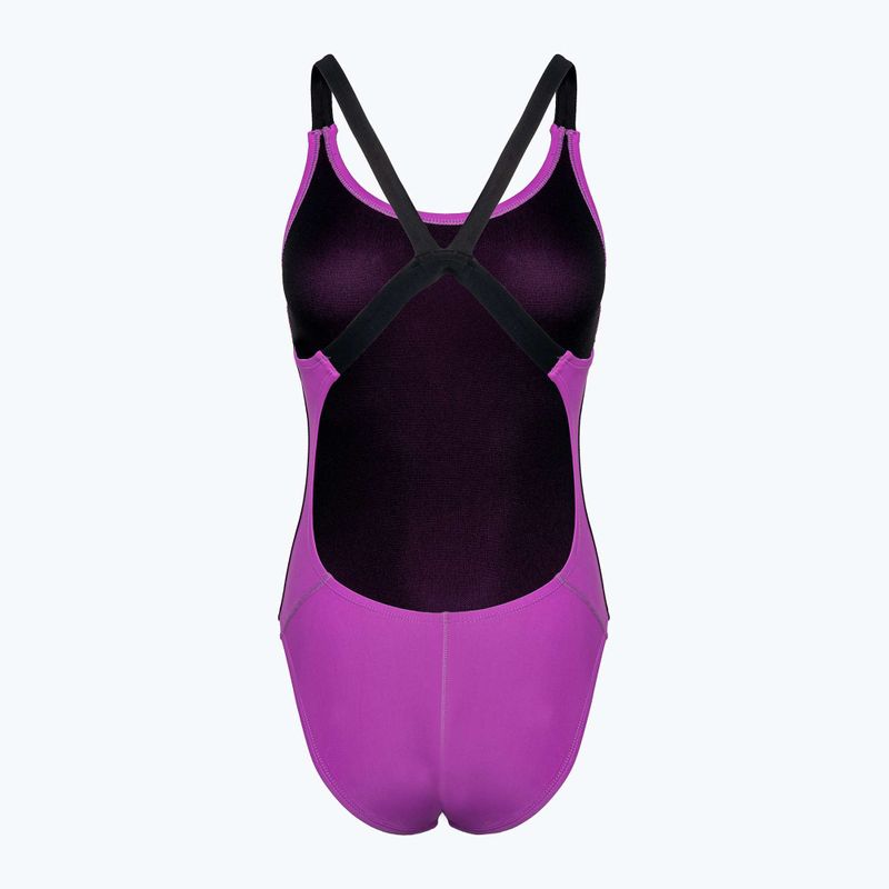 Dámske jednodielne plavky Nike Logo Tape Fastback fuchsia dream 2