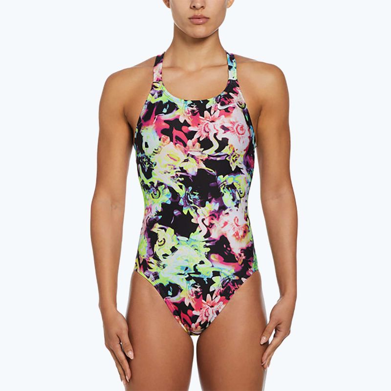 Dámske jednodielne plavky Nike Hydrastrong Multi Print Fastback rainbow 4