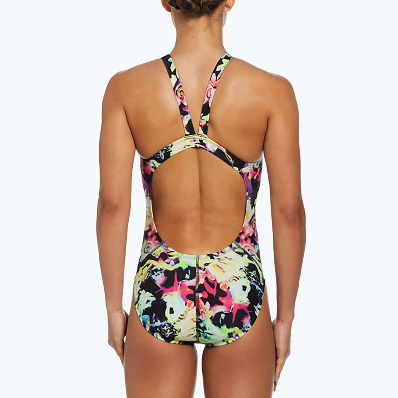 Dámske jednodielne plavky Nike Hydrastrong Multi Print Fastback rainbow 6