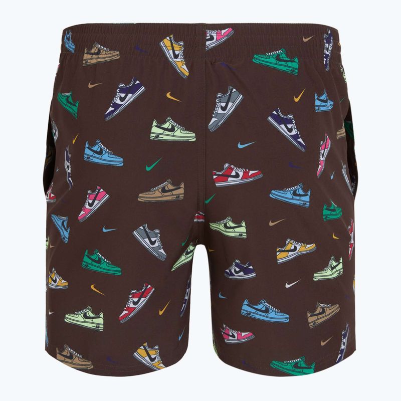 Pánske plavecké šortky Nike Multi Print 5" Volley baroque brown 6