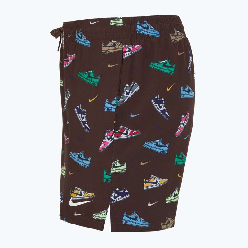 Pánske plavecké šortky Nike Multi Print 5" Volley baroque brown 7